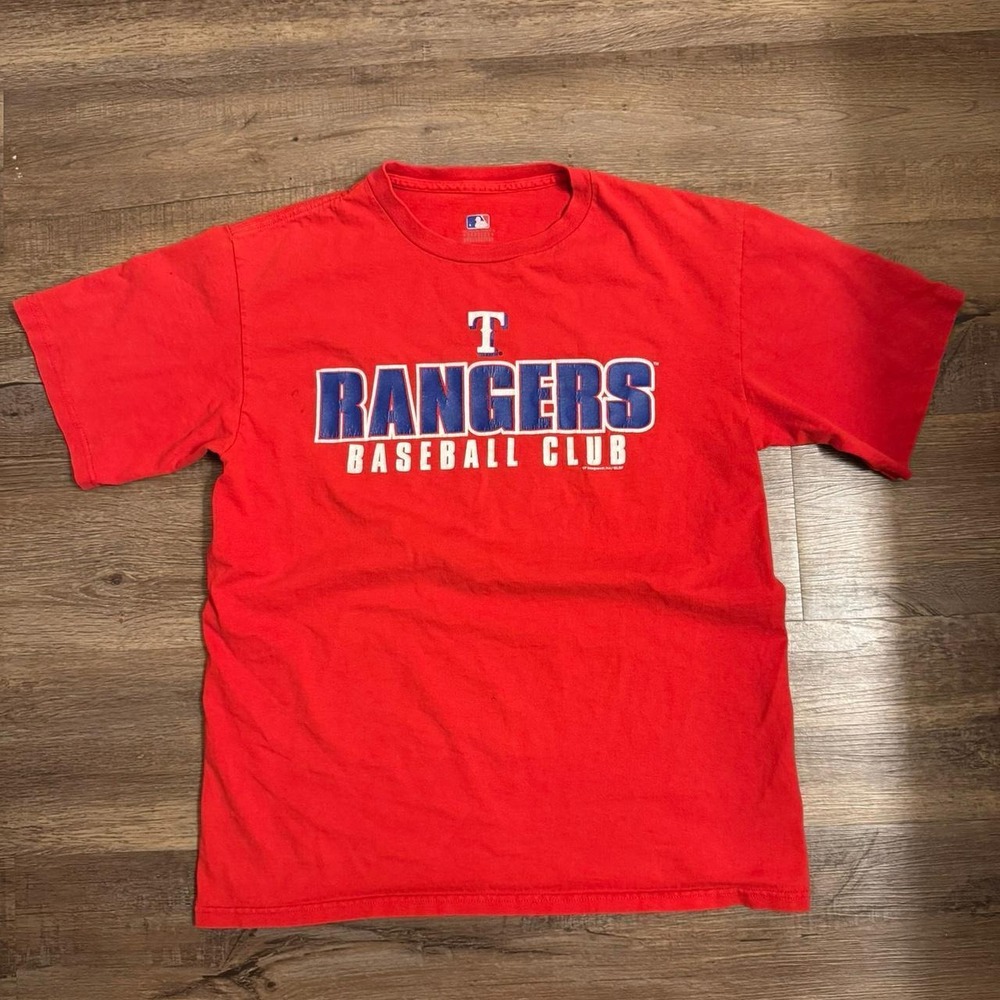 Vintage Y2K Texas Rangers Baseball Club Red T-Shirt Mens Medium MLB VF Imagewear
